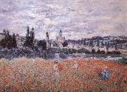 Poppy Field near Vetheuil, Claude Monet